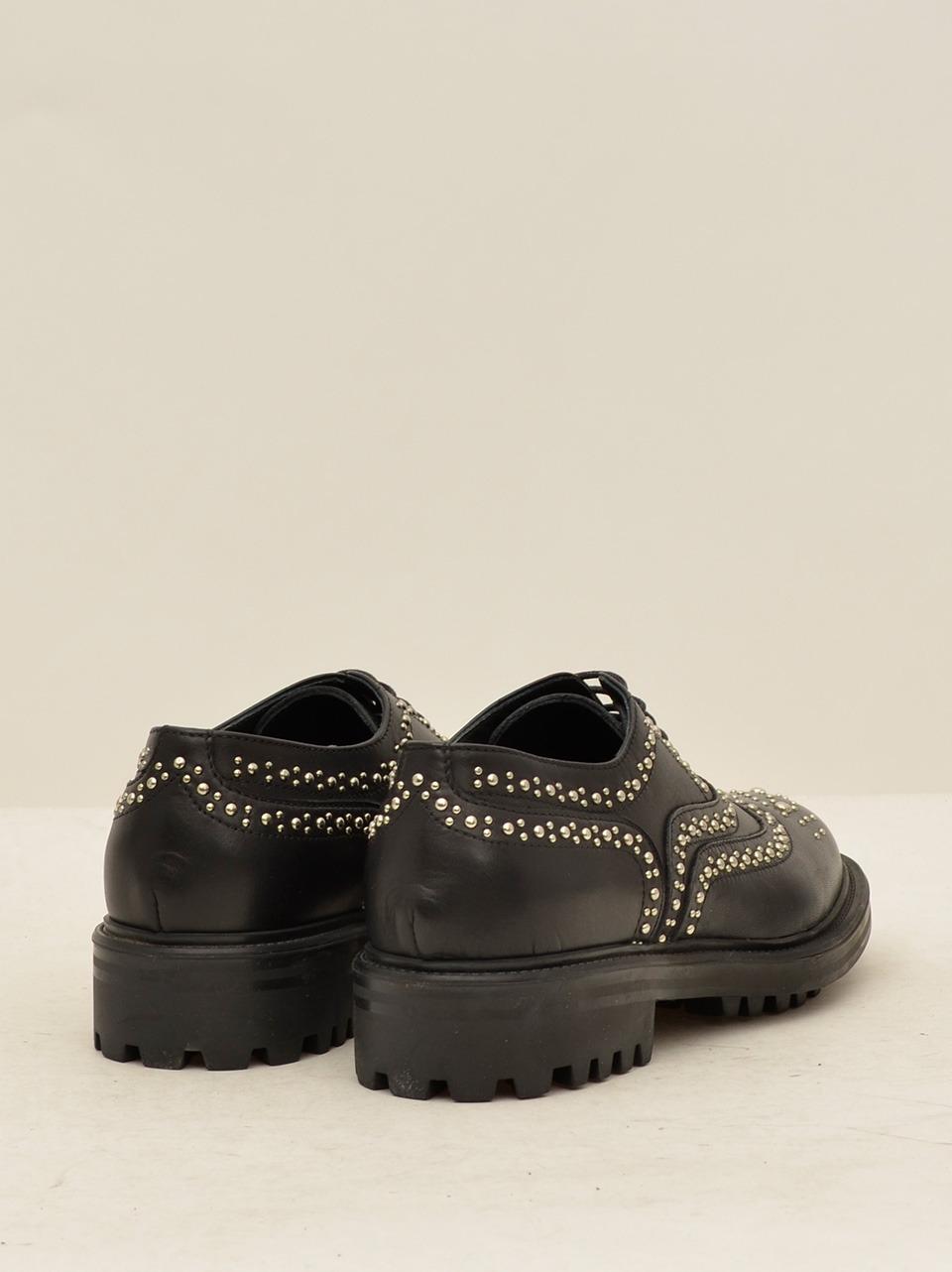 francesina borchiata BEKY NERO CUIR NOIR