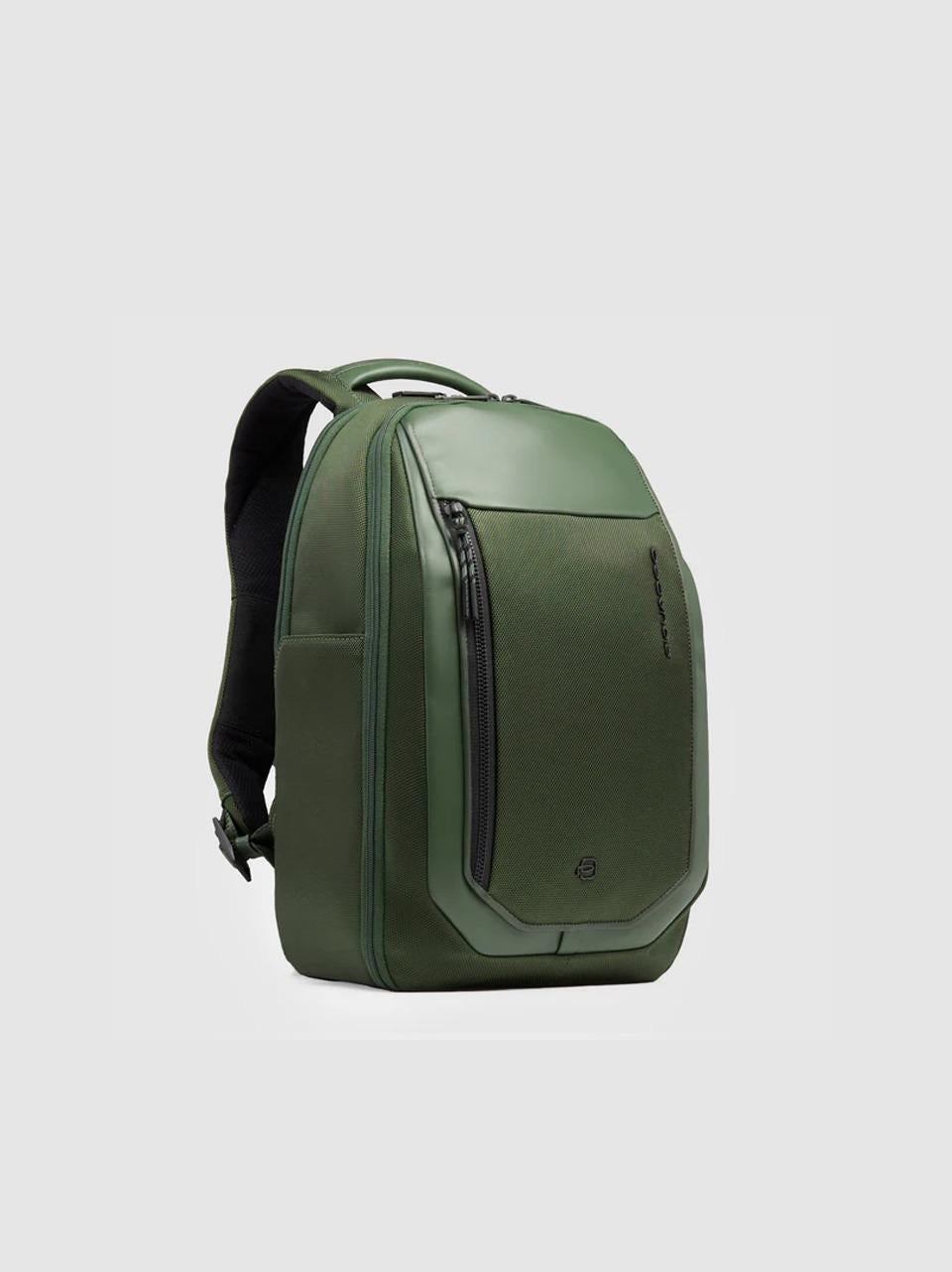 zaino 14'' tessuto riciclato e pelle CA6927S143 VERDE PIQUADRO