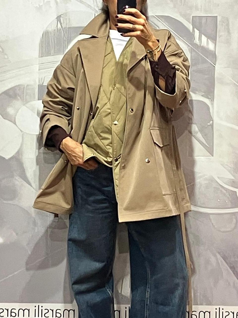 trench gabardina puffy cinturina 9322 145 oof