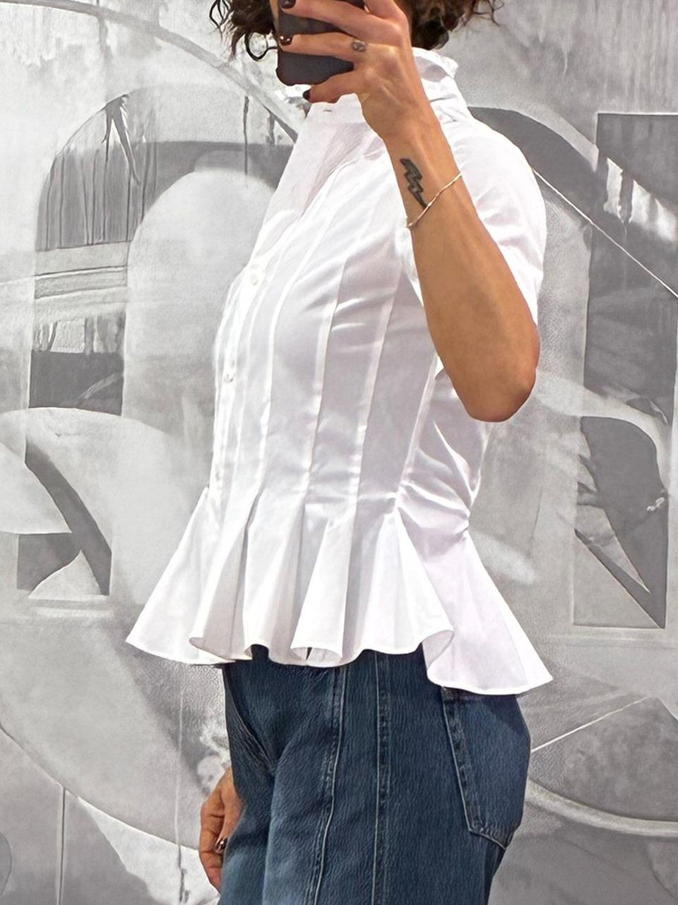 camicia plisse godet F6K09 B LIviana conti