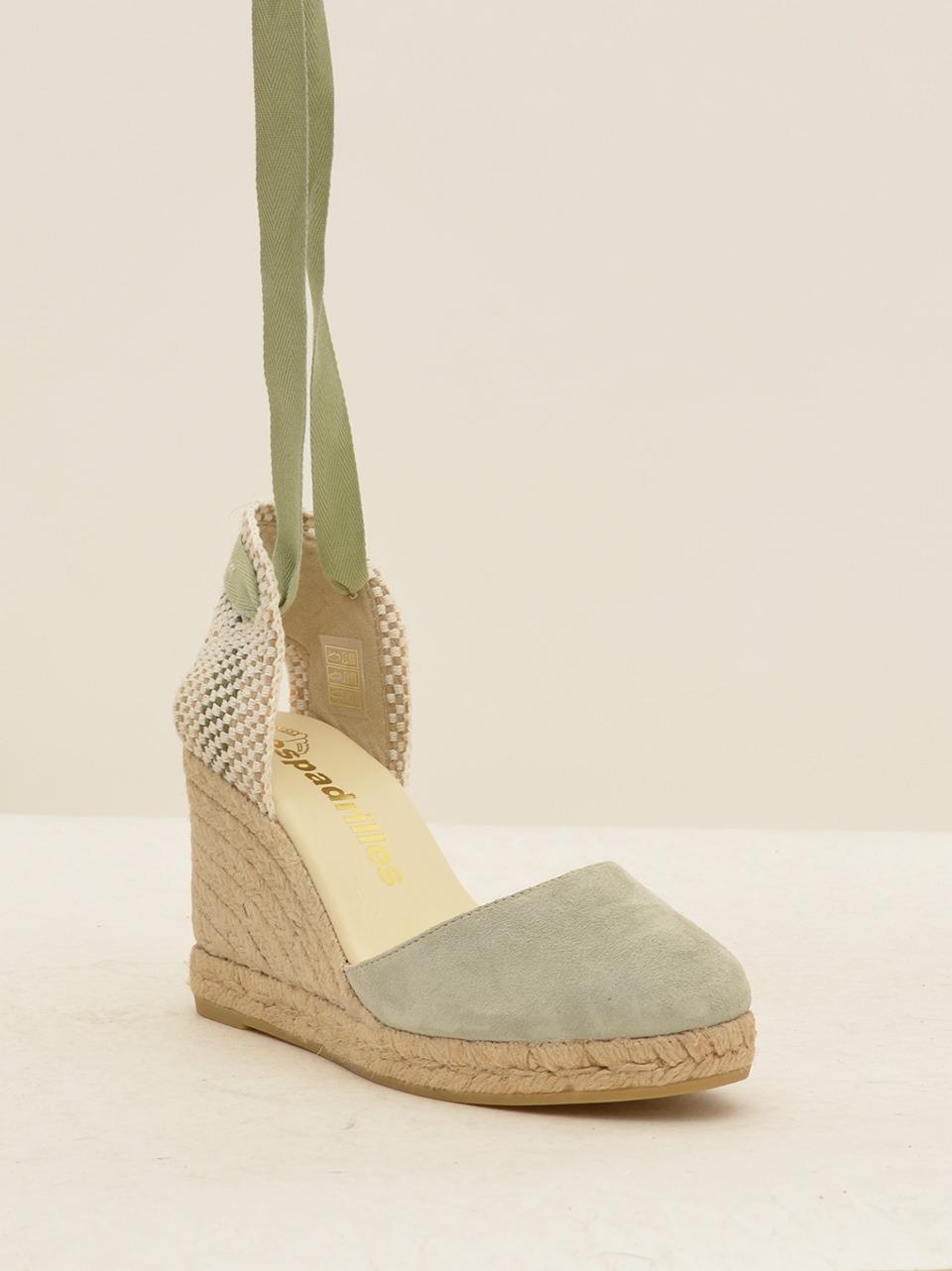 sandalo con laccio alla caviglia in raso COLIN SILK VIPER ESPADRILLAS