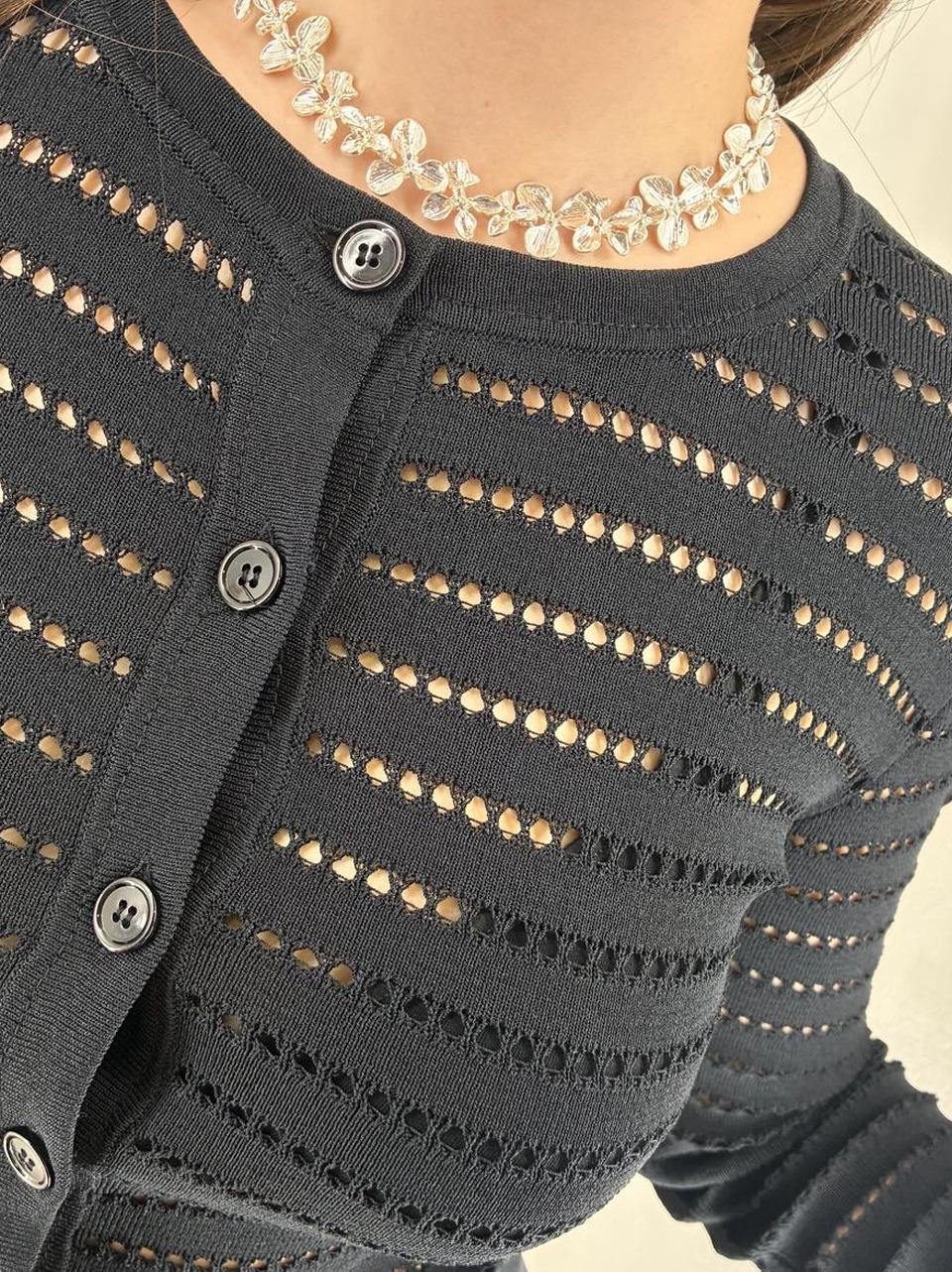 cardigan traforato JC4351016 N Jucca