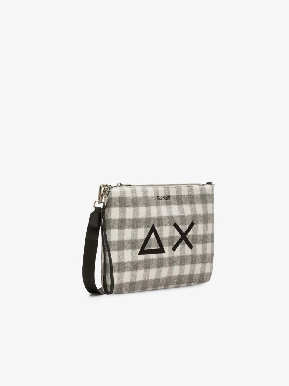 borsa pochette tartan CPX452012 GRIGIO SUN 68