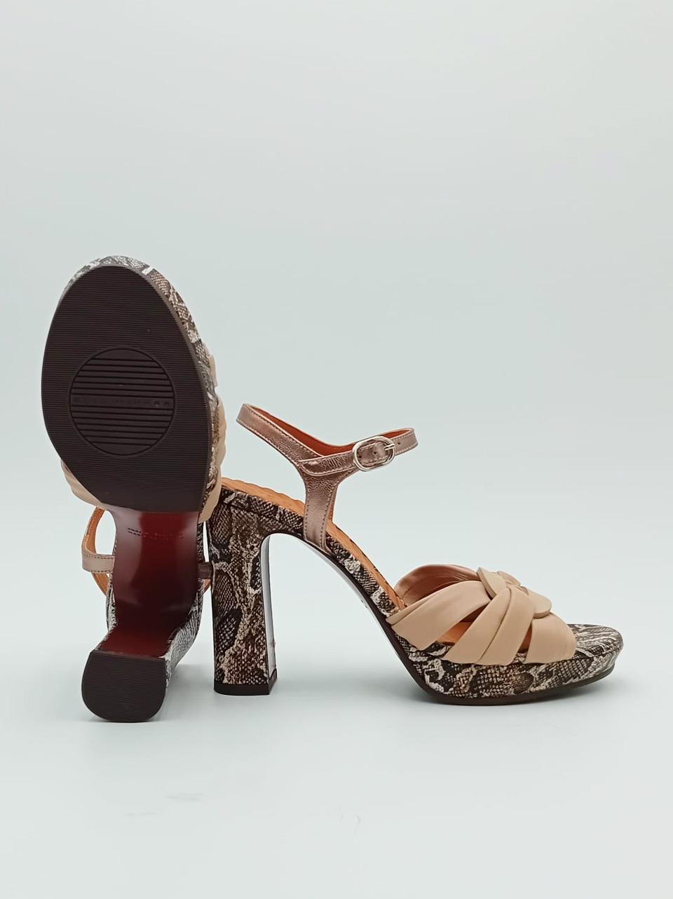 sandalo tacco h 90mm in nappa cabeit CM CABEIT SERPIN NATUR CHIE MIHARA