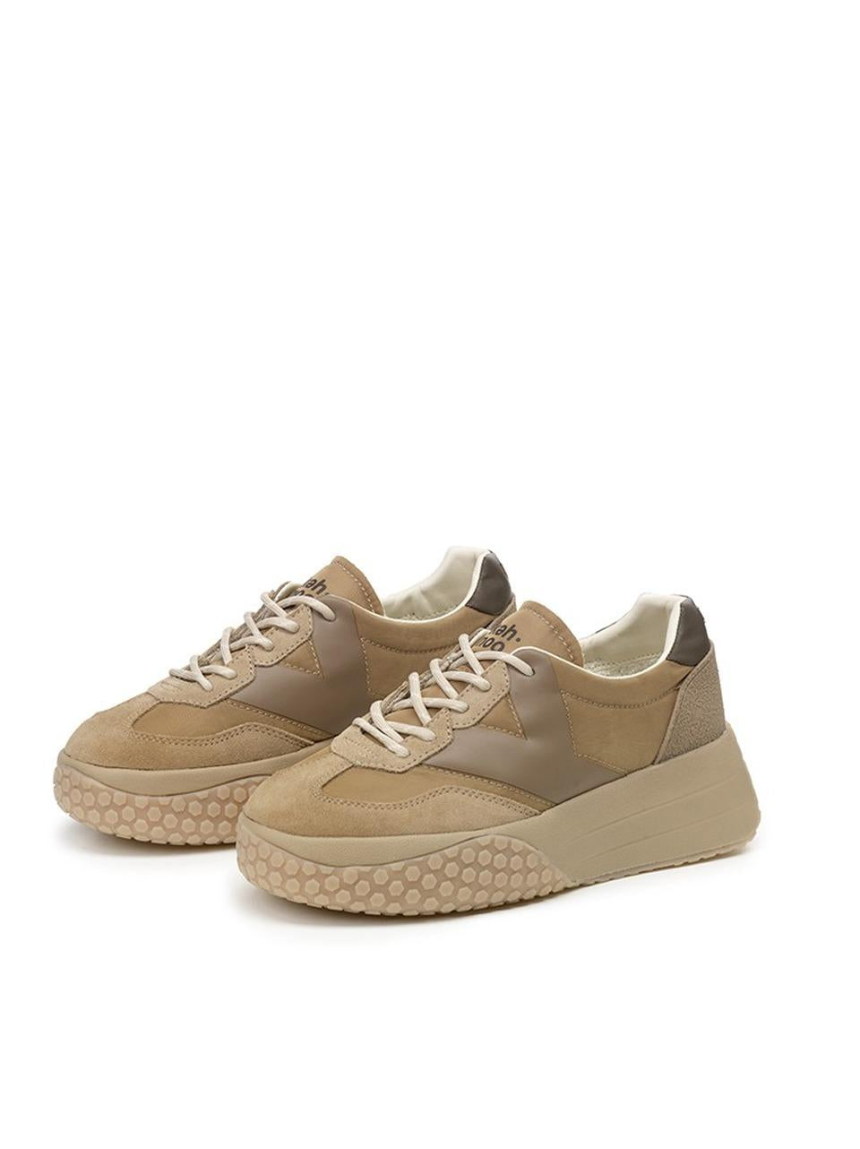 sneakers suola alta KW9768 446TAUPE\NUT Keh.noo