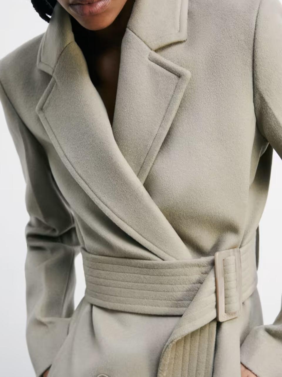 cappotto con fusciacca 2O0195 GREIGE Patrizia pepe