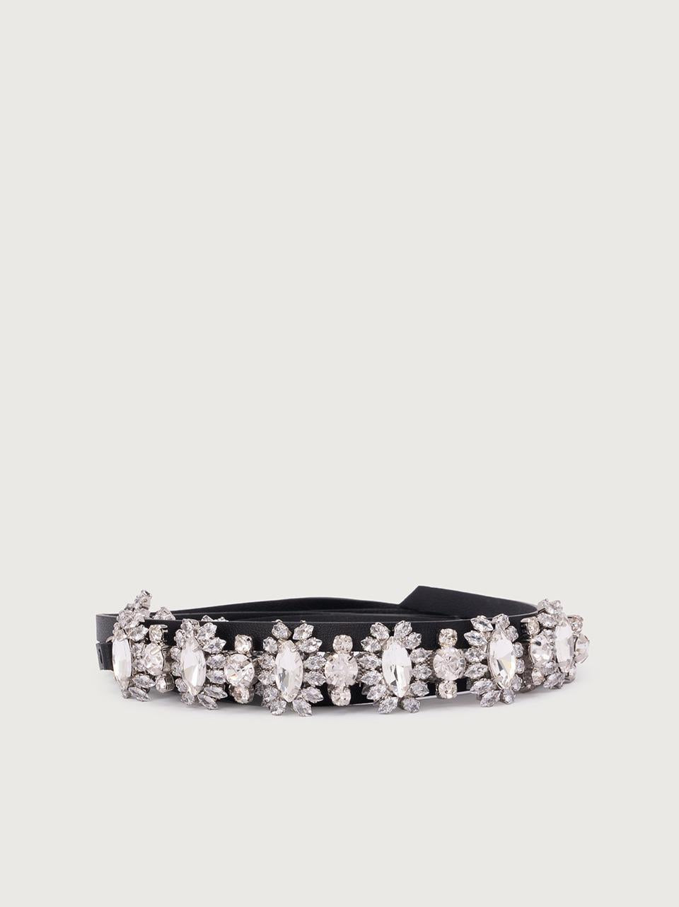 cintura crystal e pelle D10400A NERO ORCIANI