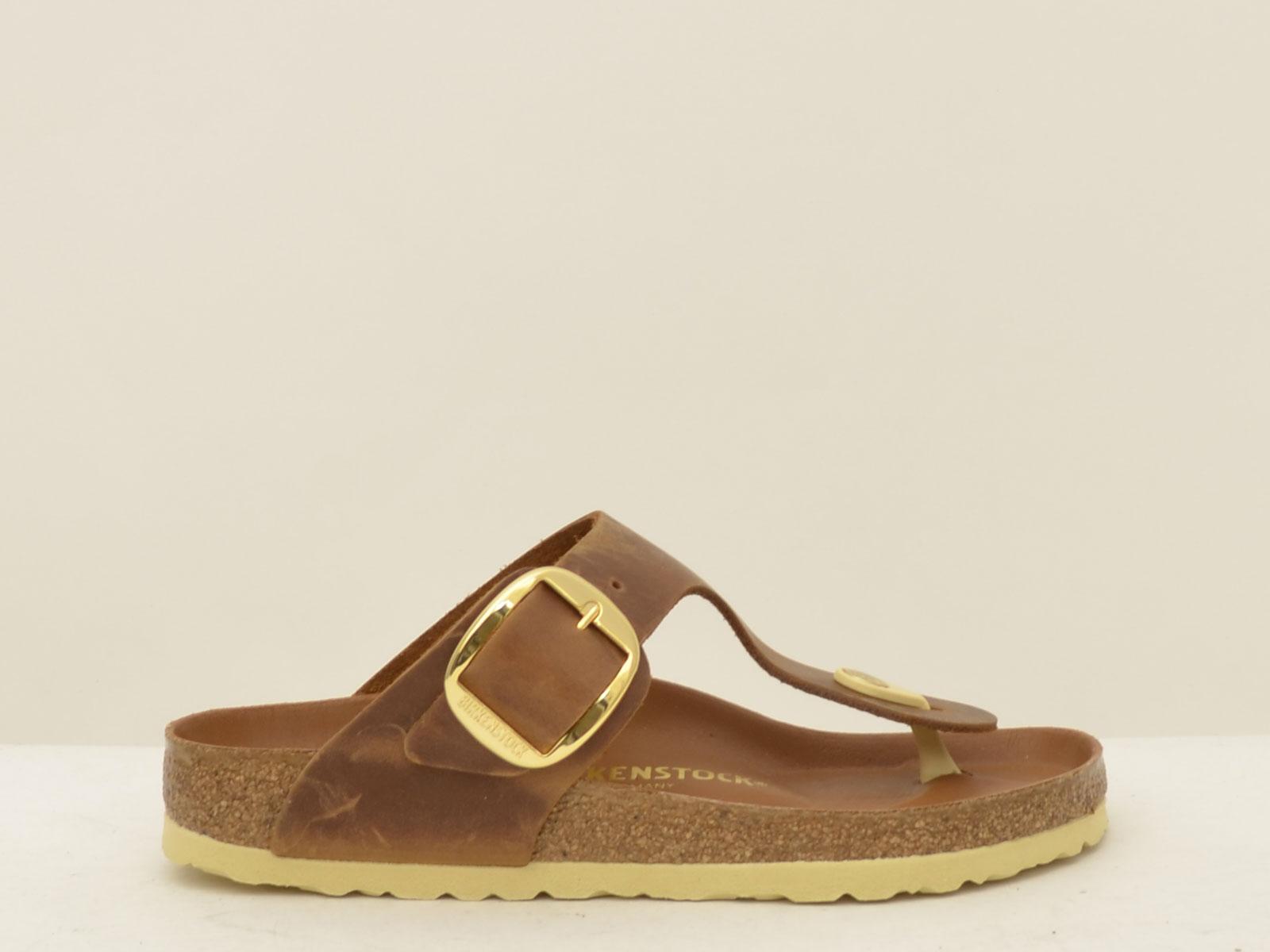 sandalo gizeh big buckle GIZEH1018745 COGNAC BIRKENSTOCK