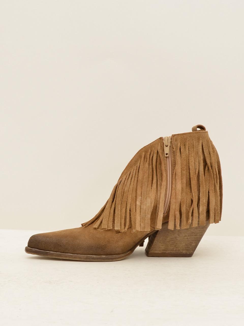 stivaletto con frangia E3984 CAMEL ELENA IACHI