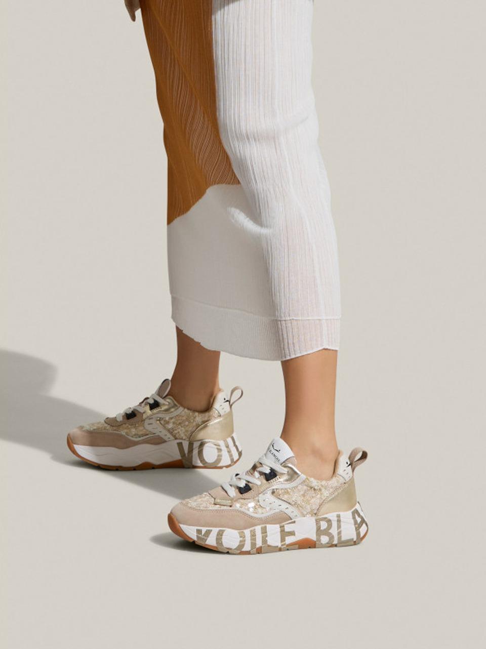 sneakers club 105 CLUB 105-16 2E49 BEIGE PLATINUM VOILE BLANCHE