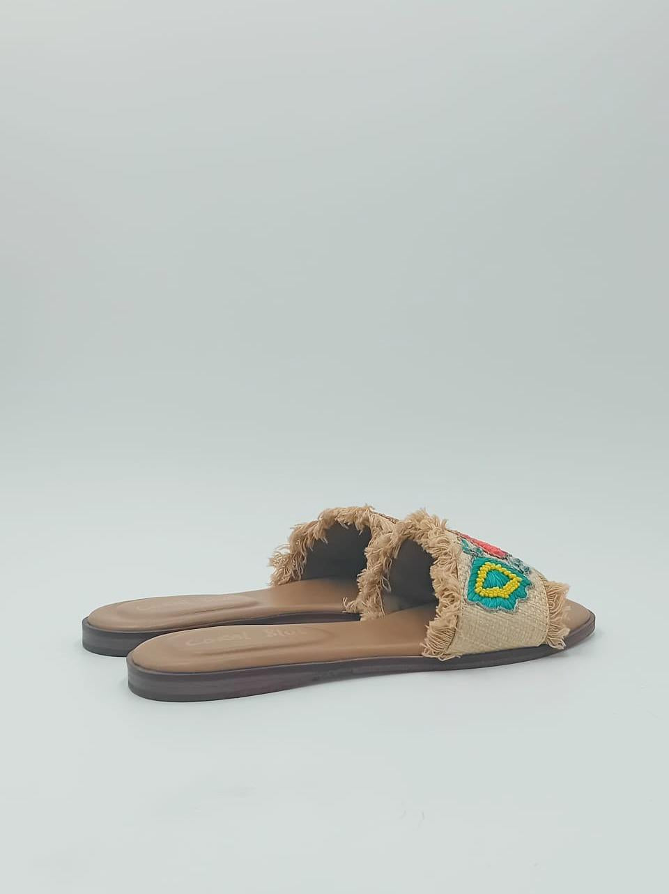 sabot flat K226.04 MULTICOLOR Coral blue