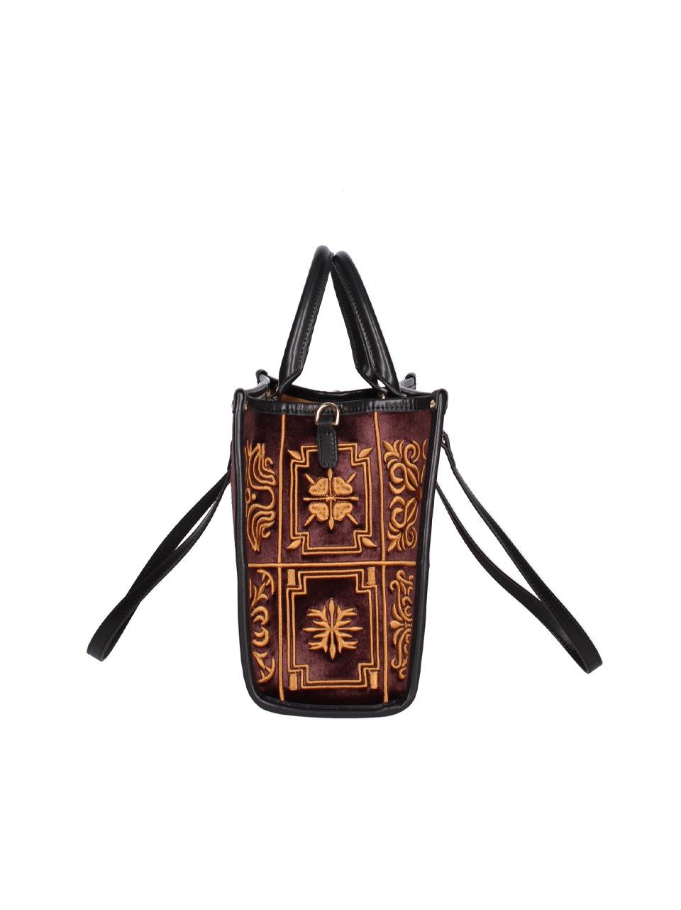 borsa lisbona velvet piccola 1002 TABACCO MY-BEST BAGS