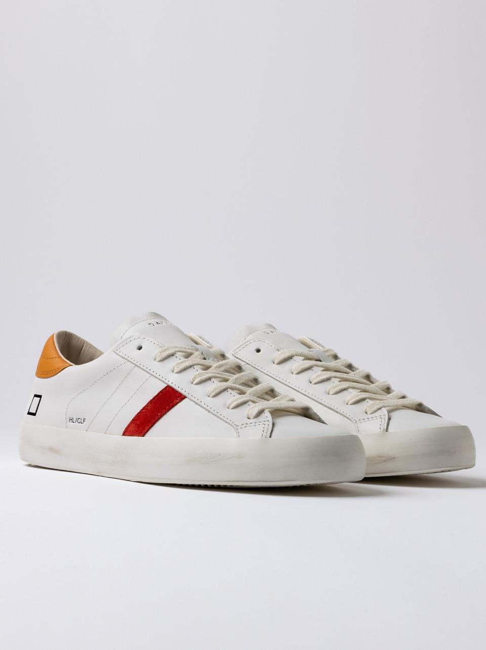 sneakers hill low HL-CA-WO WHITE ORANGE D.A.T.E