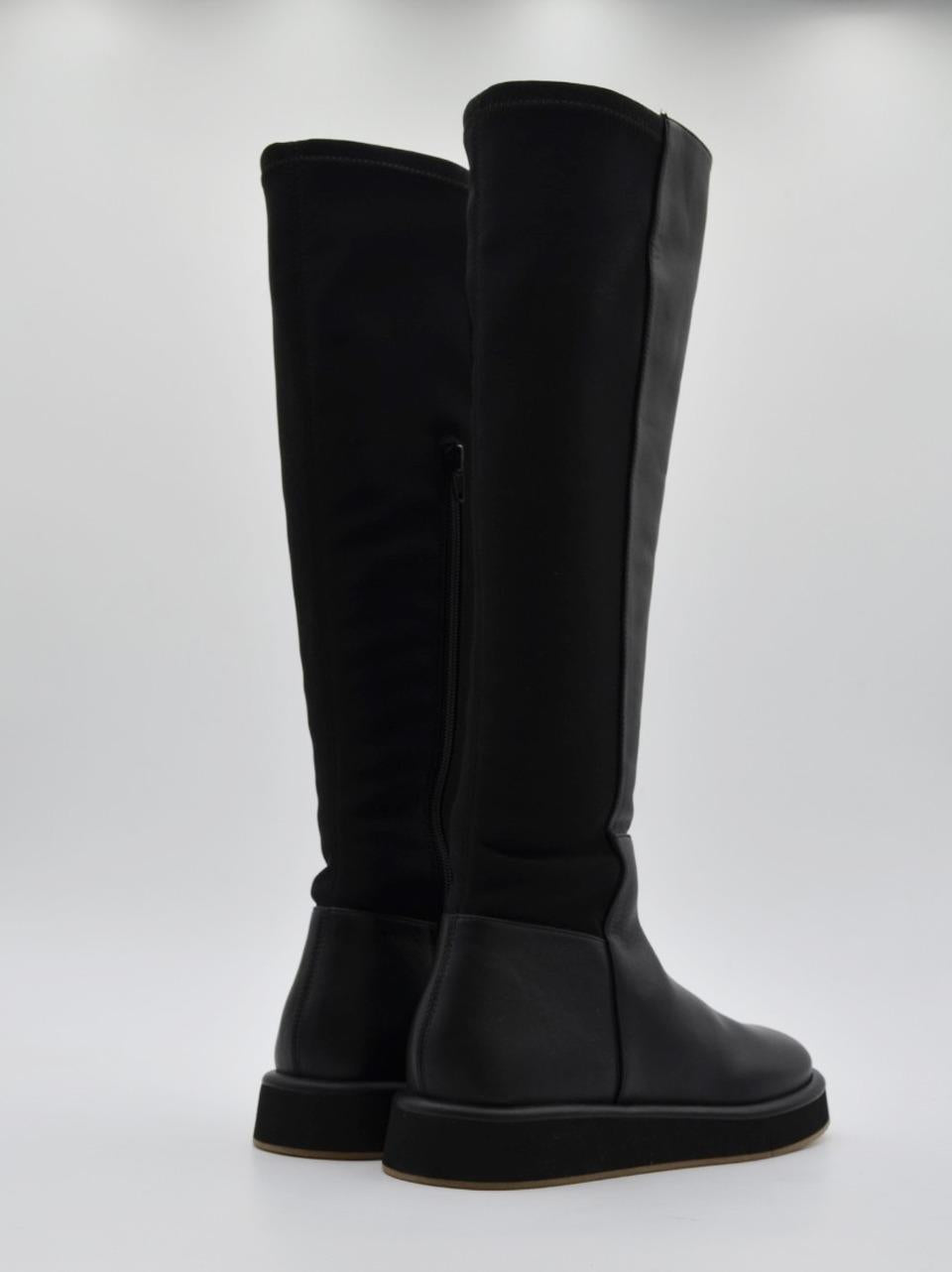 stivale pelle e tessuto 1702 NERO PALOMITAS by paloma barcelo