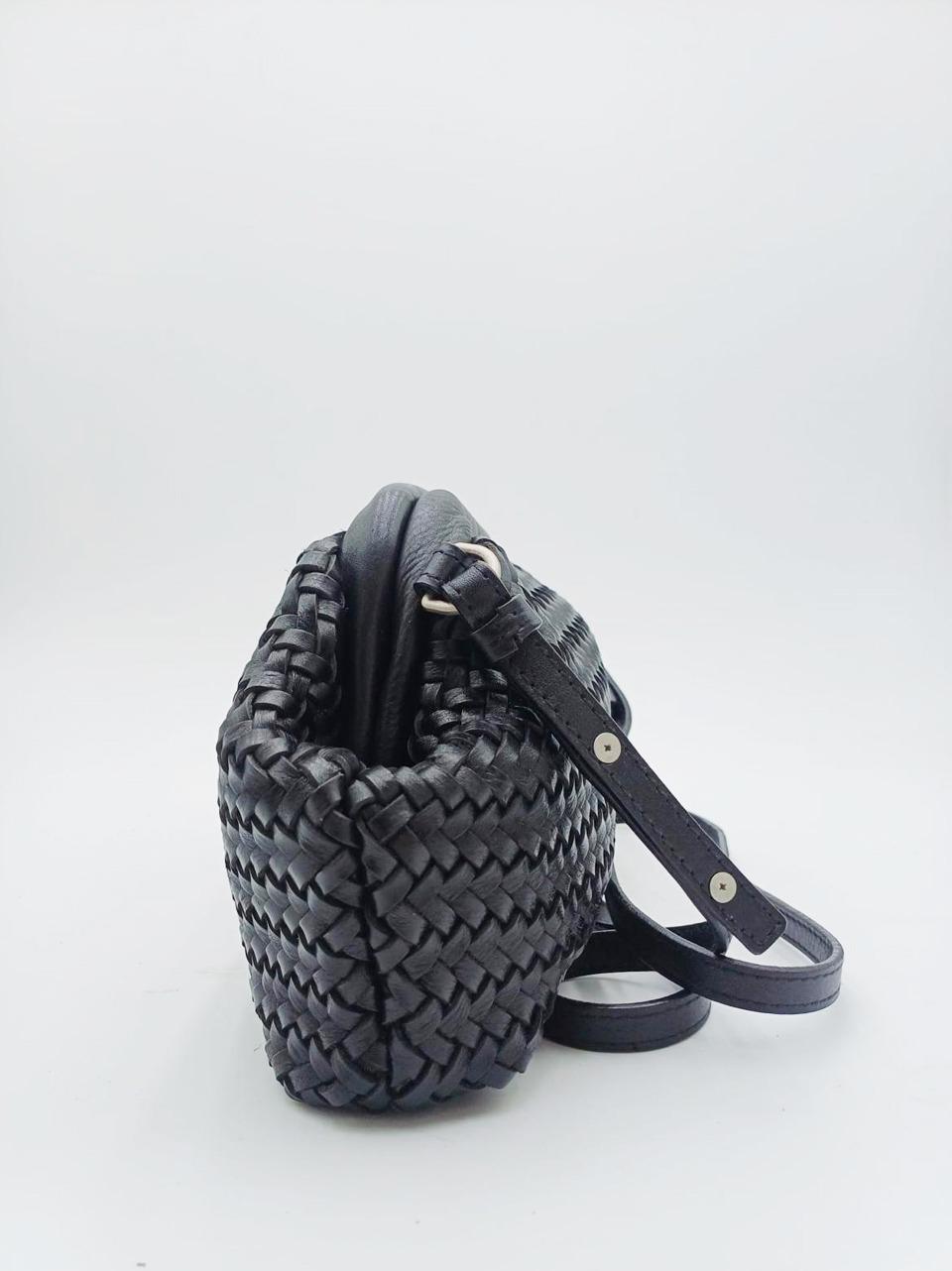 borsa a spalla intrecciata 1104 NERO REHARD