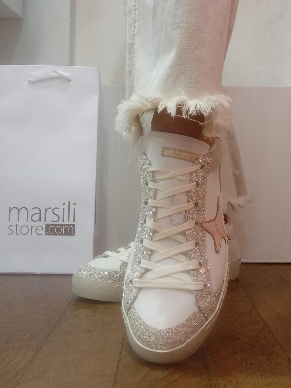 sneakers timeless 4602 BIANCO ROSA AMA brand