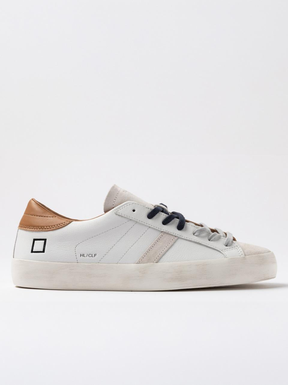 sneakers hill low M441-HL- WIWHITE CUOIO D.A.T.E