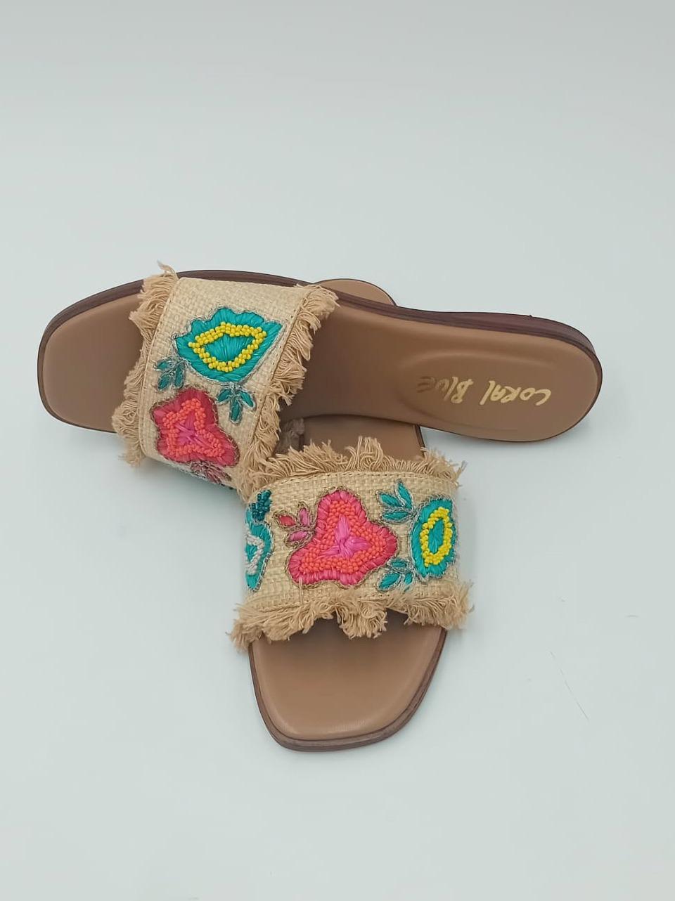 sabot flat K226.04 MULTICOLOR Coral blue