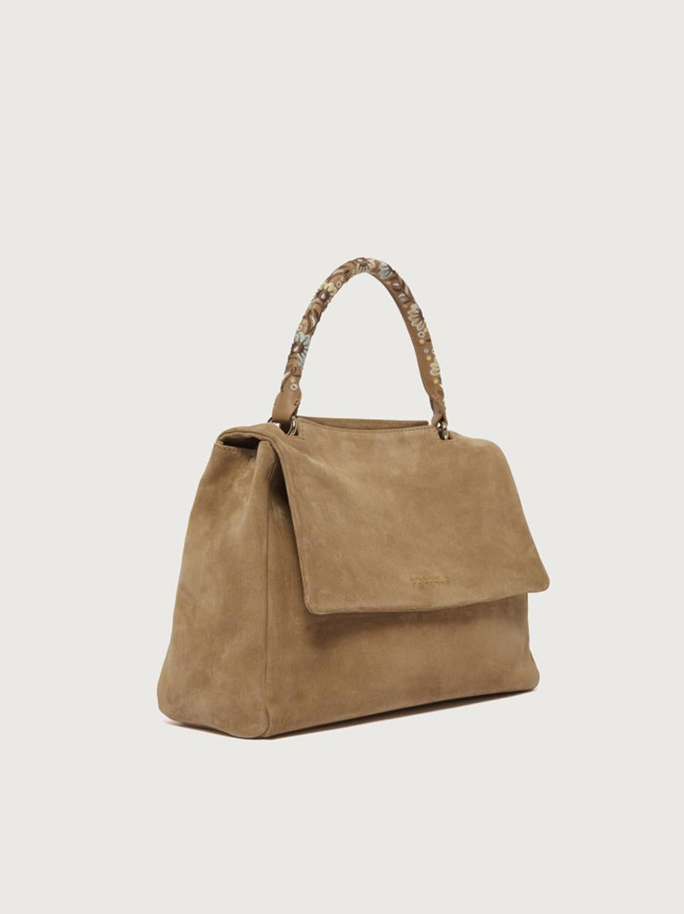 sveva con manico flower BT2600 PEACH FLOWER BISCOTTO ORCIANI