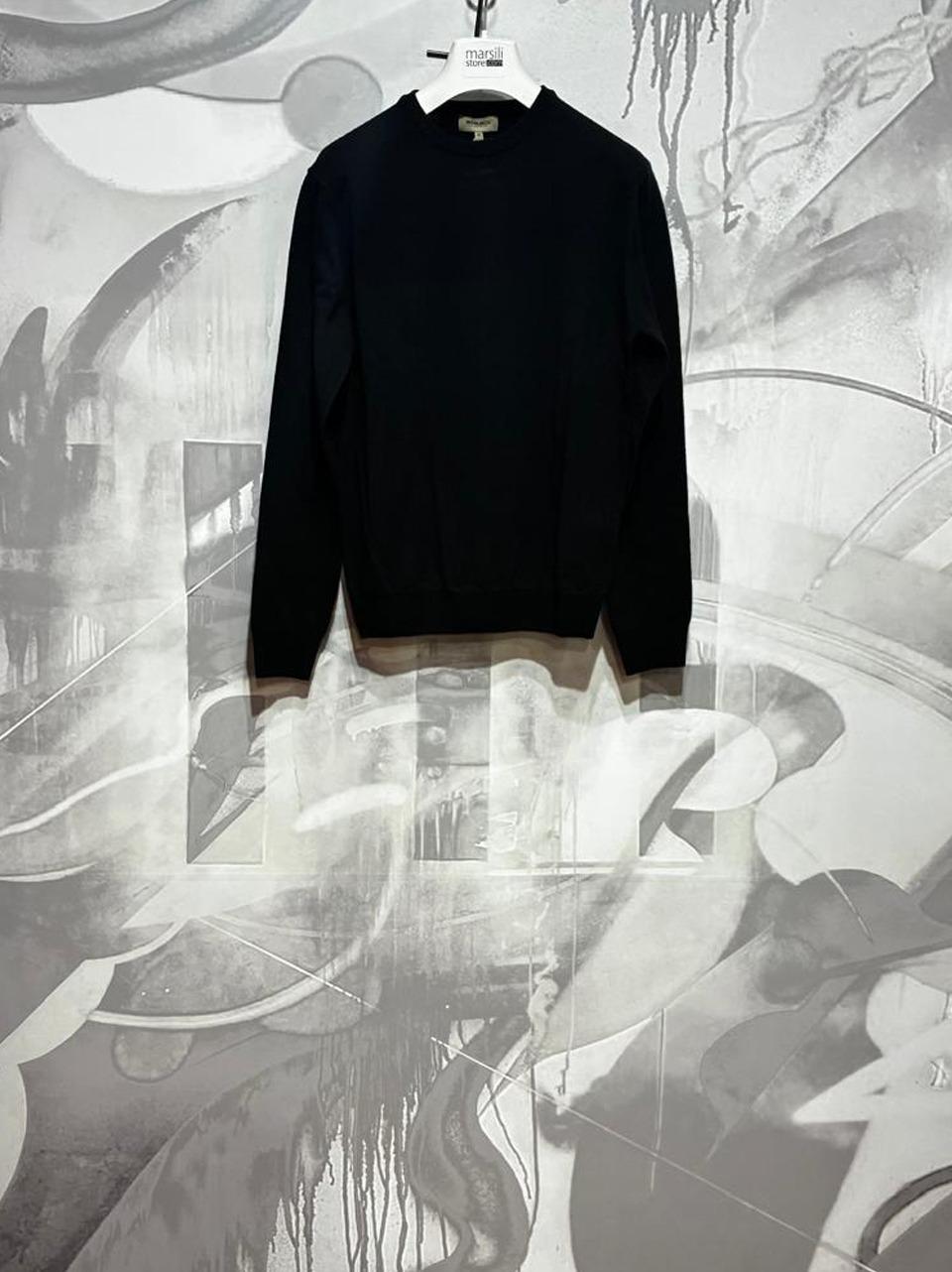 maglia merinos tint0 capo CFWWOKN0277MRUF0775 BLK WOOLRICH