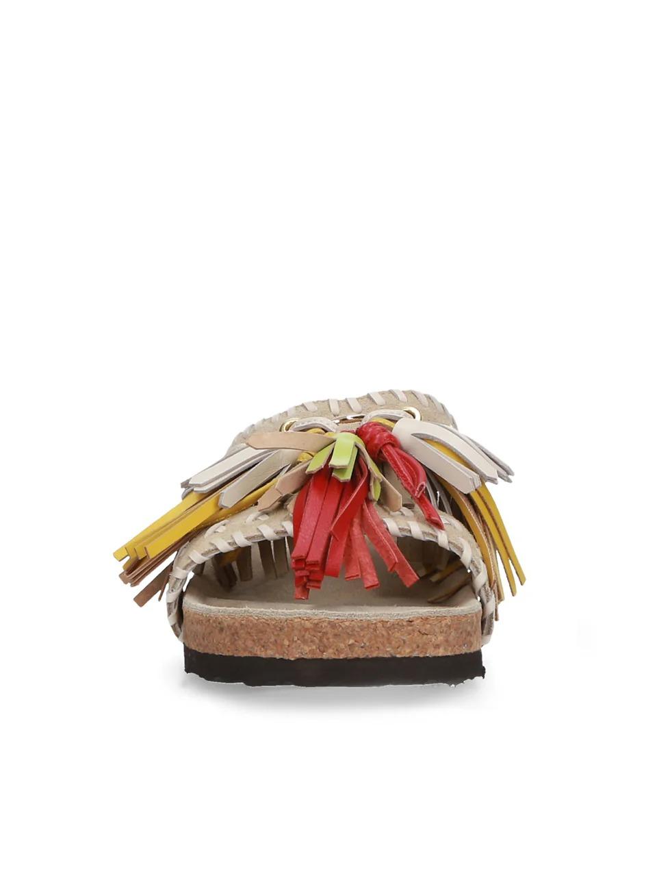 sabot etnico con nappine C14 BEIGE ELENA IACHI