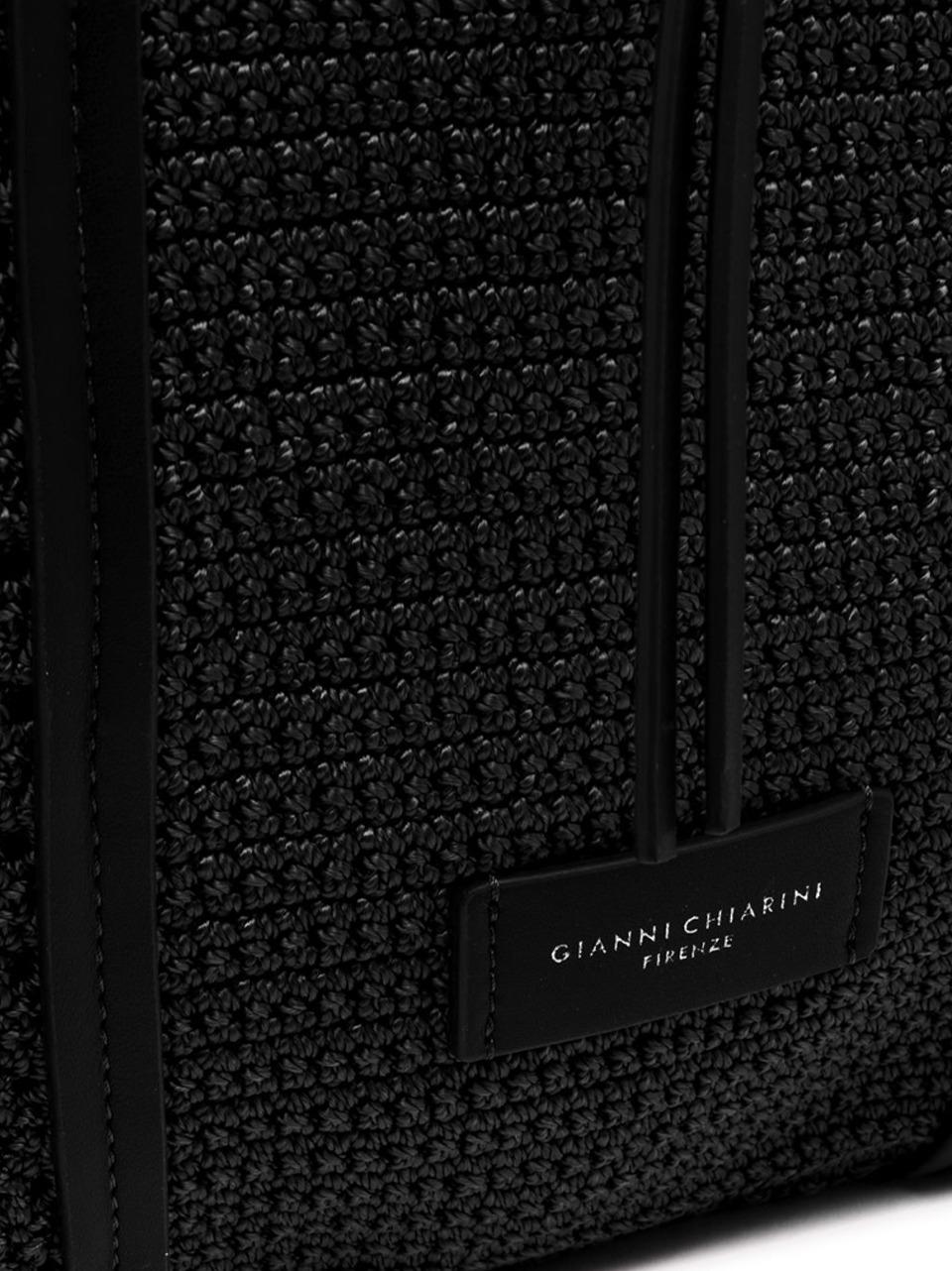 shopping verticale tessuto uncinetto BS11581 NERO GIANNI CHIARINI