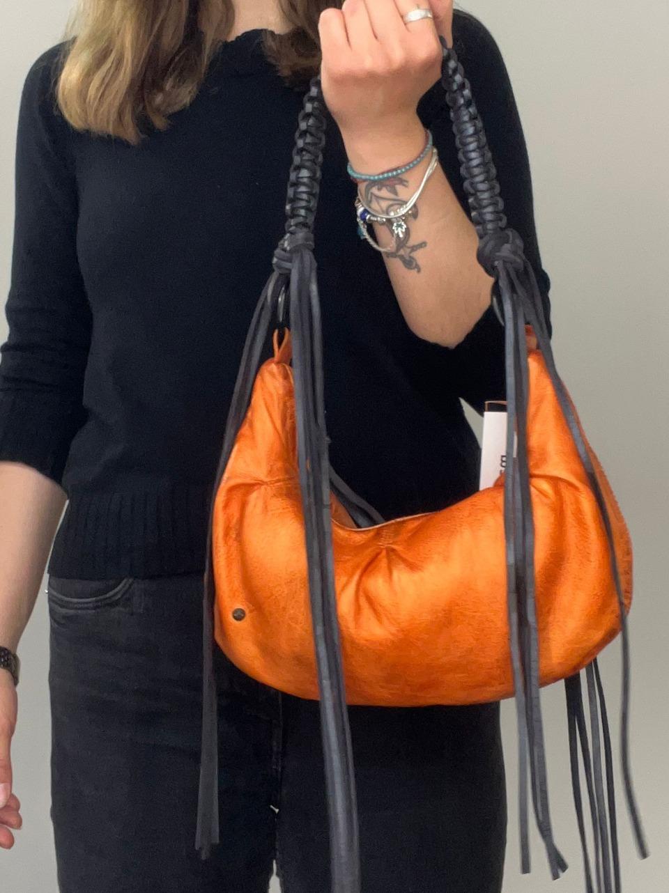 borsa gloss con frange asportabili BS8704 ARANCIO REHARD