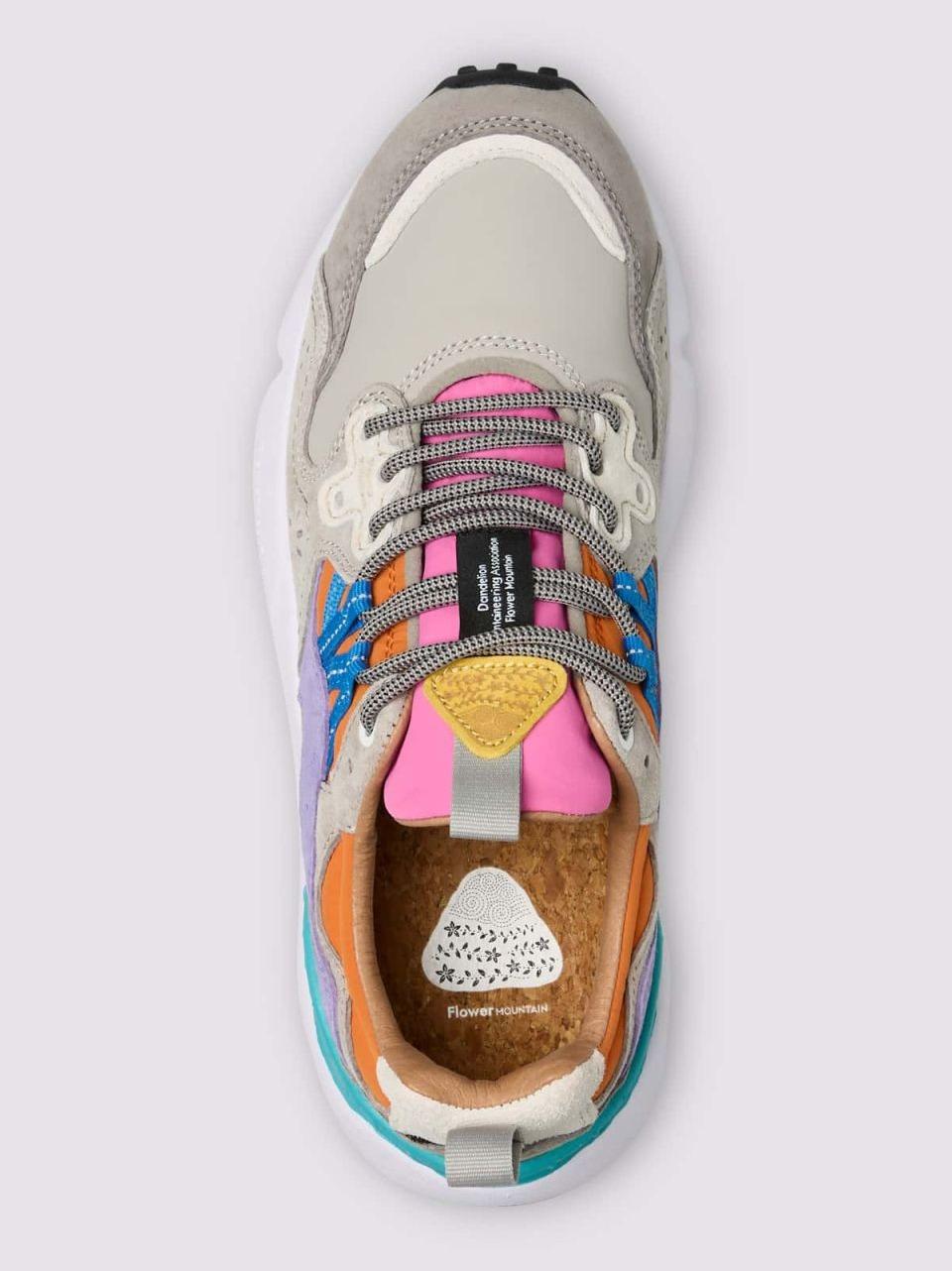 sneakers yamano3 YAMANO31B24 GRIGIO FUXIA FLOWER MOUNTAIN