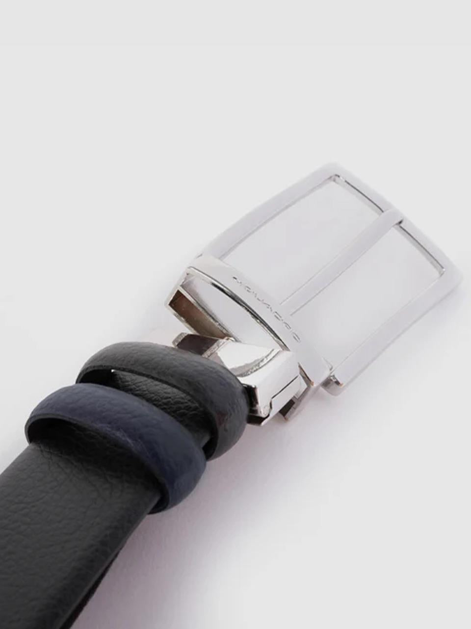 cintura reversibile CU4209MO NERO\BLU PIQUADRO