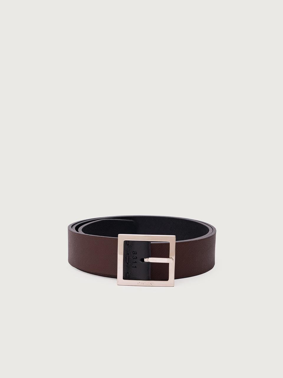 cintura reversibile h 35 mm U08311 SAFFIANO DOUBLENERO\TDM ORCIANI