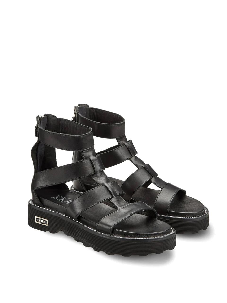 sandalo con zip posteriore CLW329000 NERO CULT