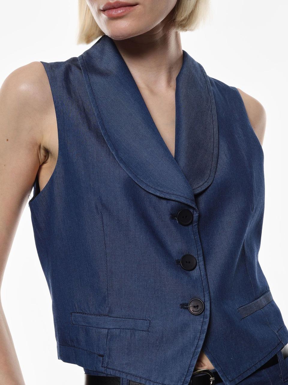 gilet in denim LC94JYVL 1670 SELECTED