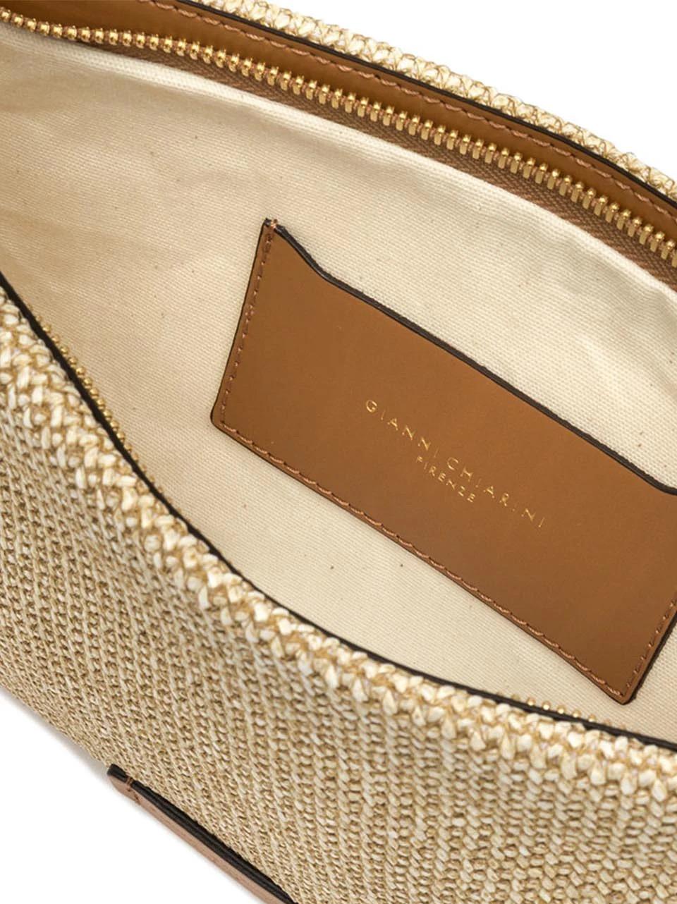 pochette con tracolla BS12155 NATURALE GIANNI CHIARINI