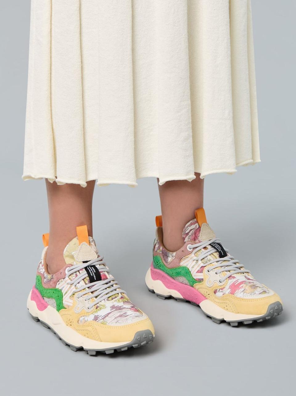 sneakers yamano3 floreale YAMANO31M45 SALMONE FLOWER MOUNTAIN