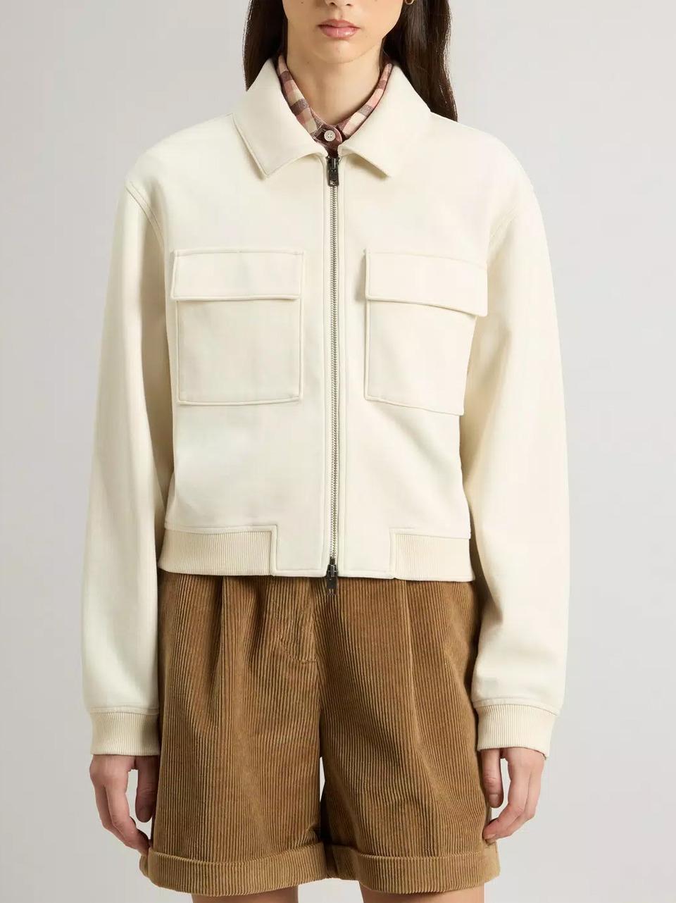 super soft interloc zippata CFWWSW2003 FRUT 5051 MILKY WOOLRICH