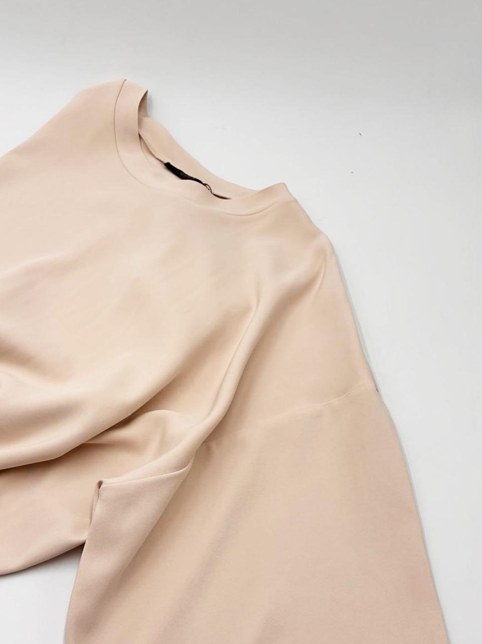 blusa mezza manica con nodo CA1522 PANNA SEVENTY