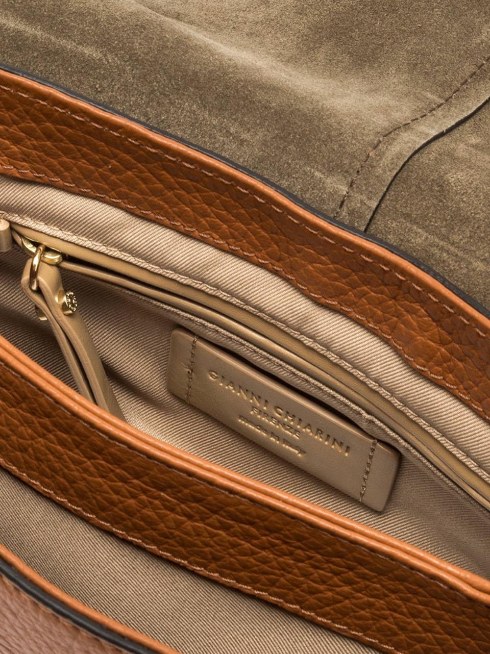 borsa tracollaelena round piccola BS11088TKL CARAMELLO GIANNI CHIARINI