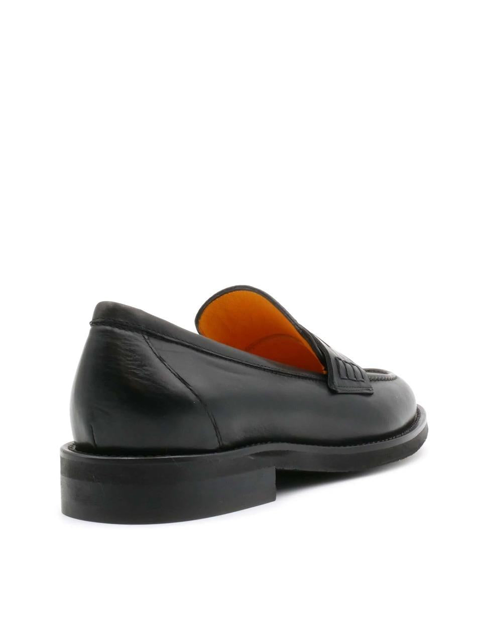 mocassino con passante tacco h 20mm P906 NERO MARA BINI