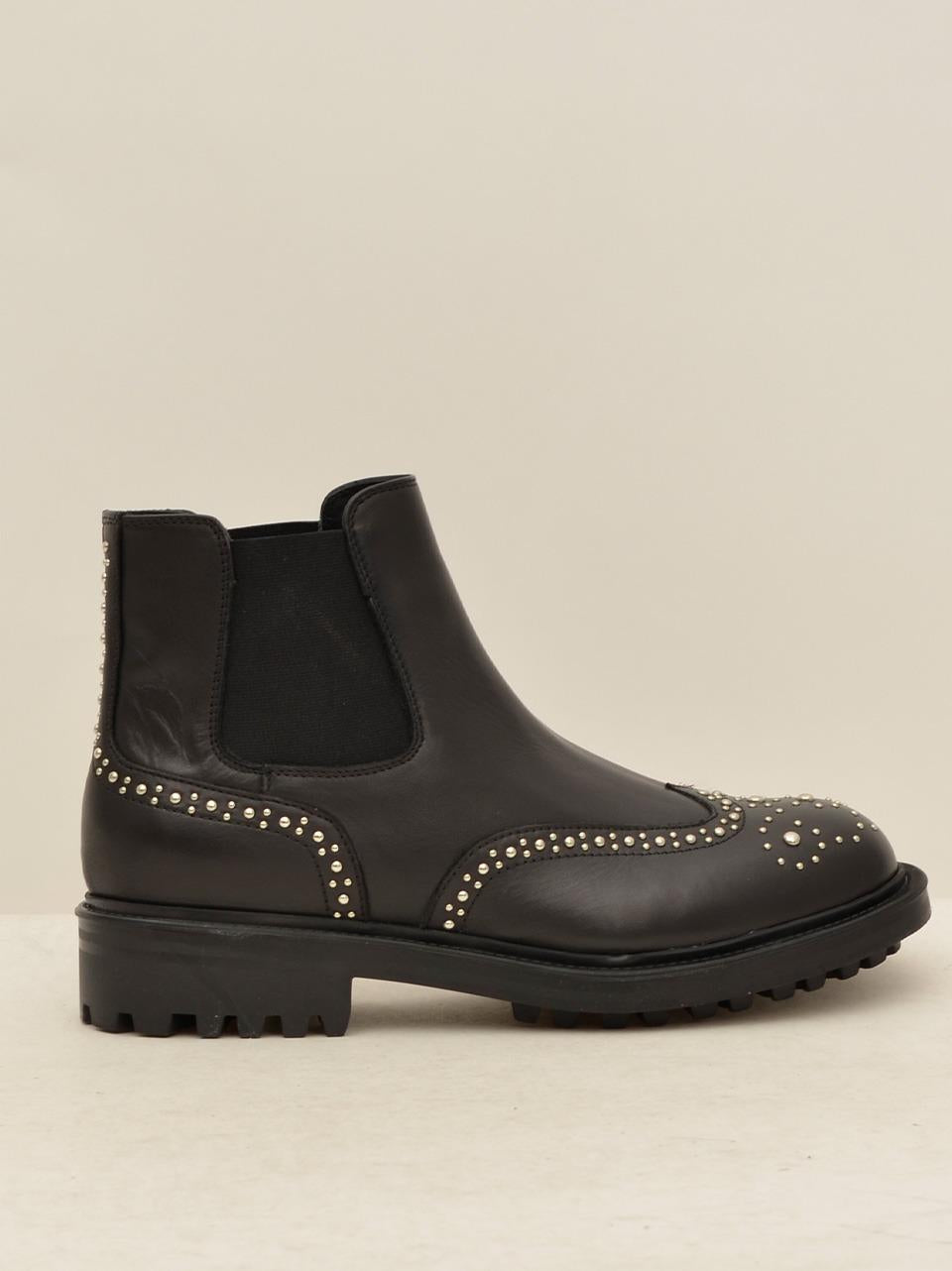 beatles borchiato GRETA NERO CUIR NOIR