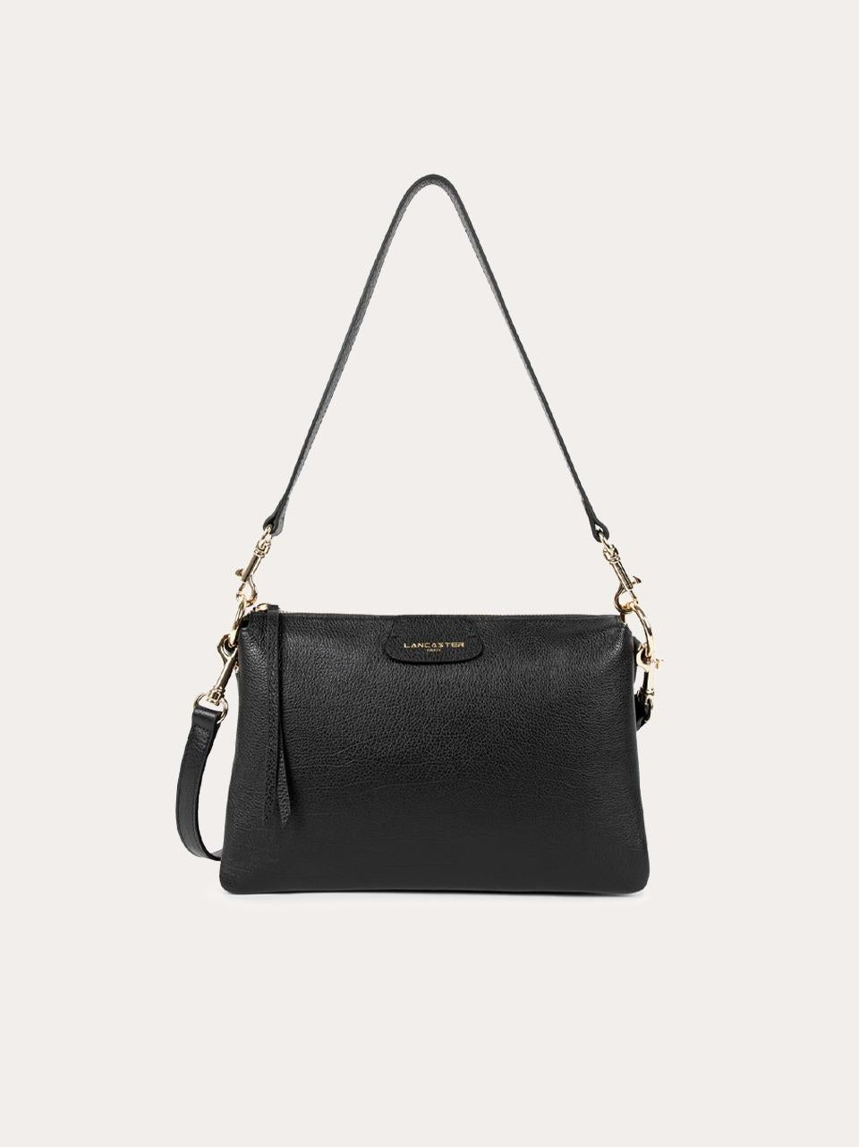 borsa 3 soffietti con tracolla 52974 NERO LANCASTER