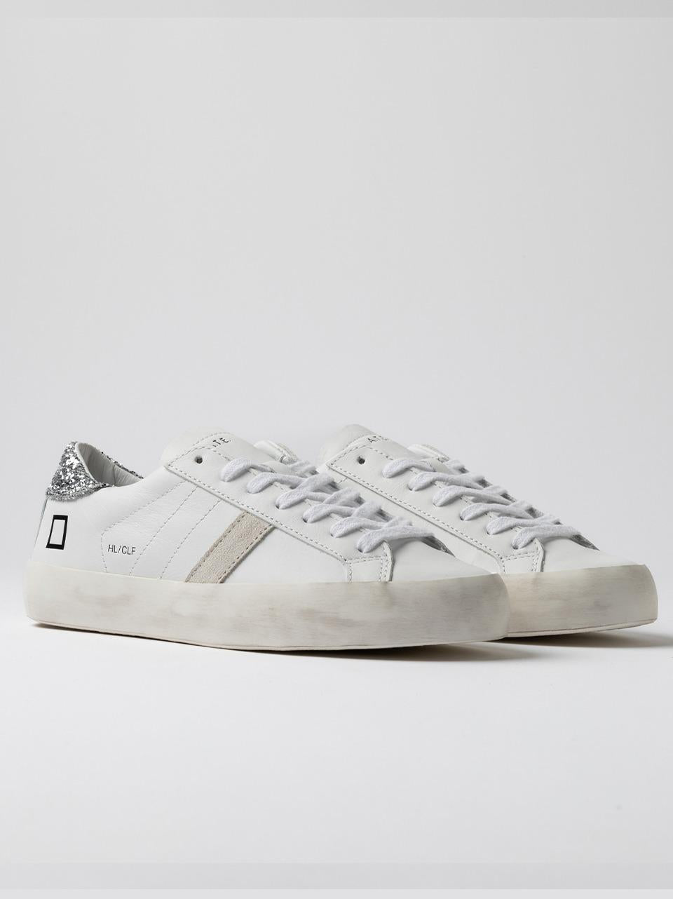 sneakers hill low HL-CA-WS BIANCO SILVER D.A.T.E
