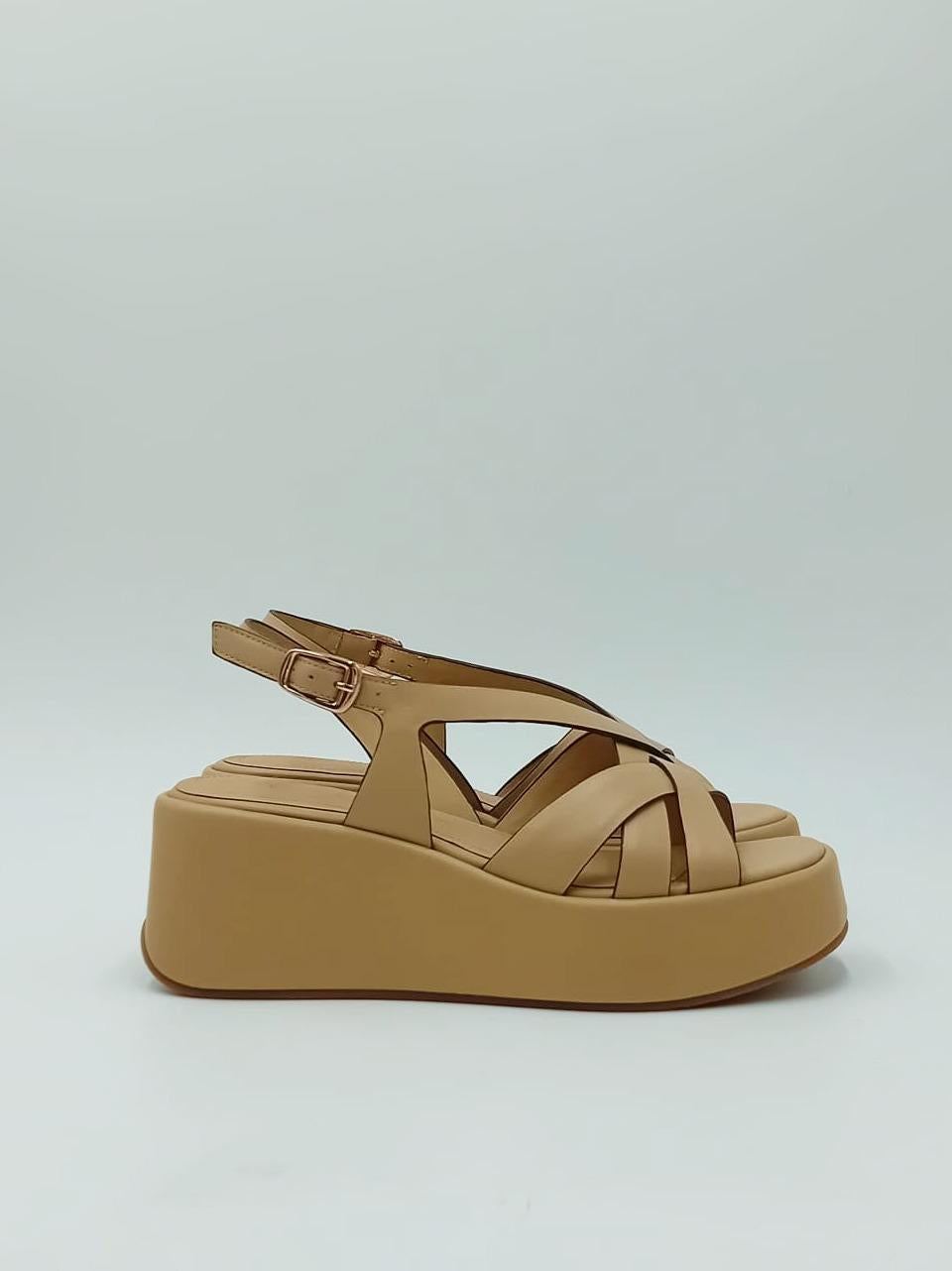 sandalo zeppa asimmetrico BN5811 PAPIRO ELVIO ZANON