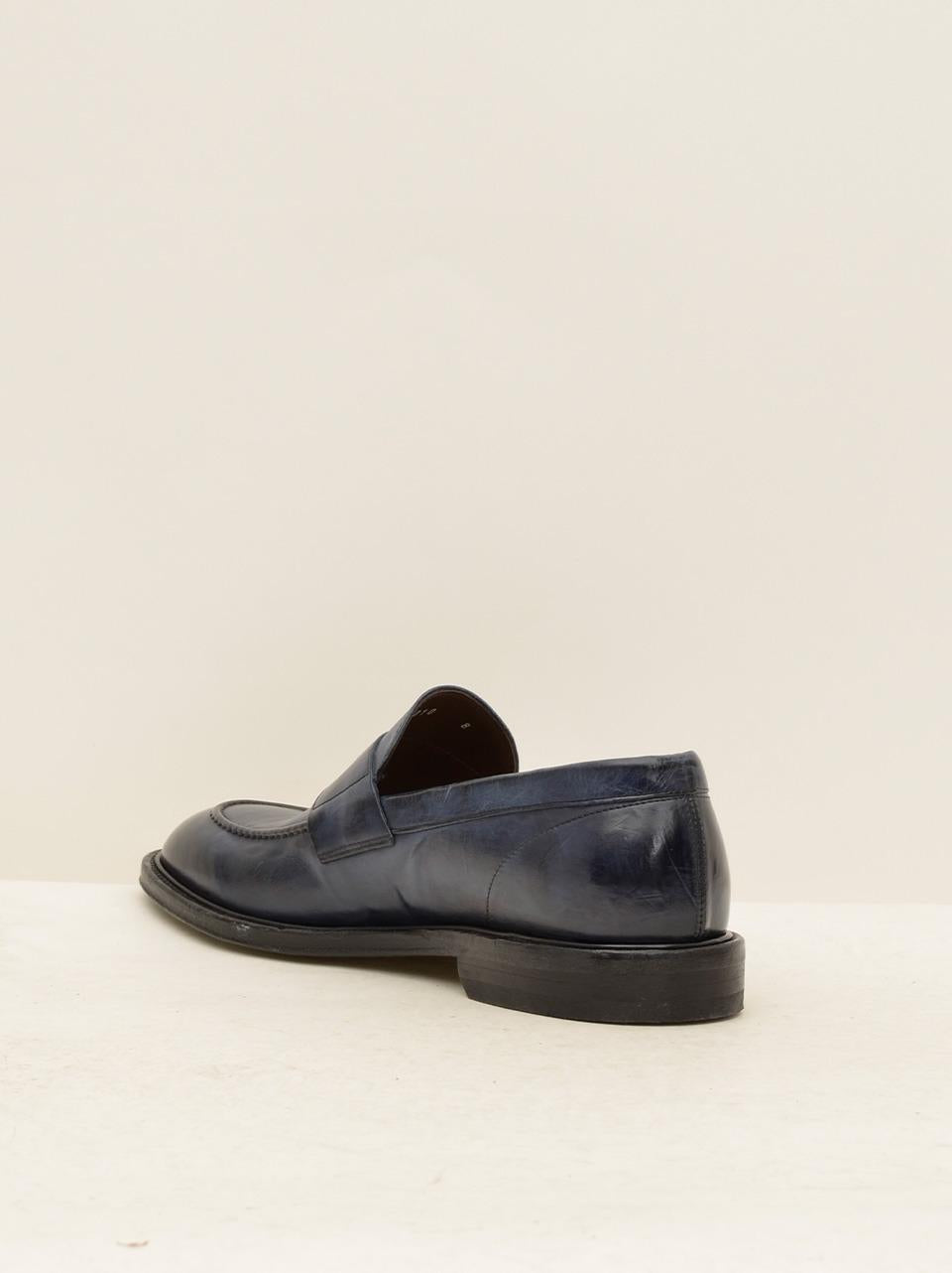 mocassino con passante 601 2588 BLU GREEN GEORGE