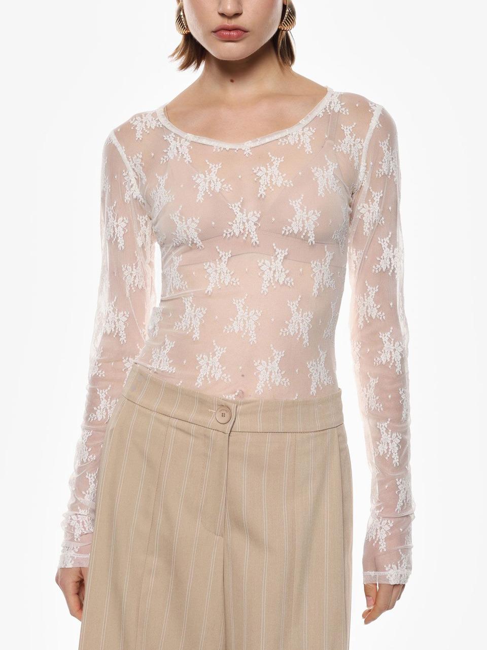 t shirt pizzo TW91KMX P SELECTED