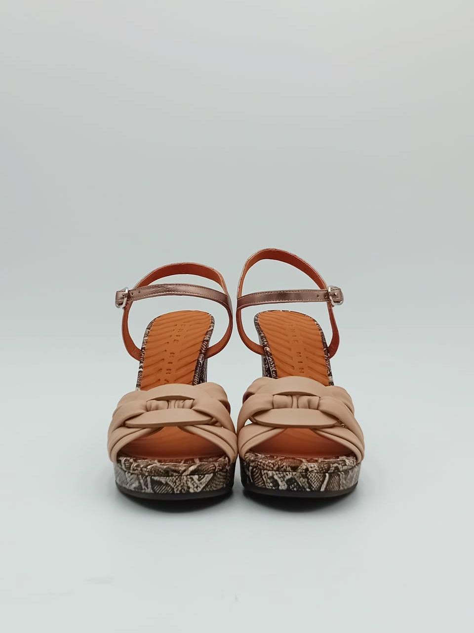 sandalo tacco h 90mm in nappa cabeit CM CABEIT SERPIN NATUR CHIE MIHARA