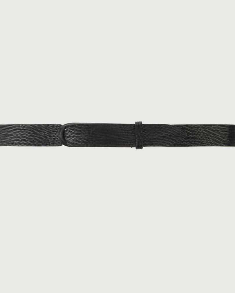 cintura nobuckle pelle stampa iguana NB0099 LIZNERO ORCIANI NOBUCKLE