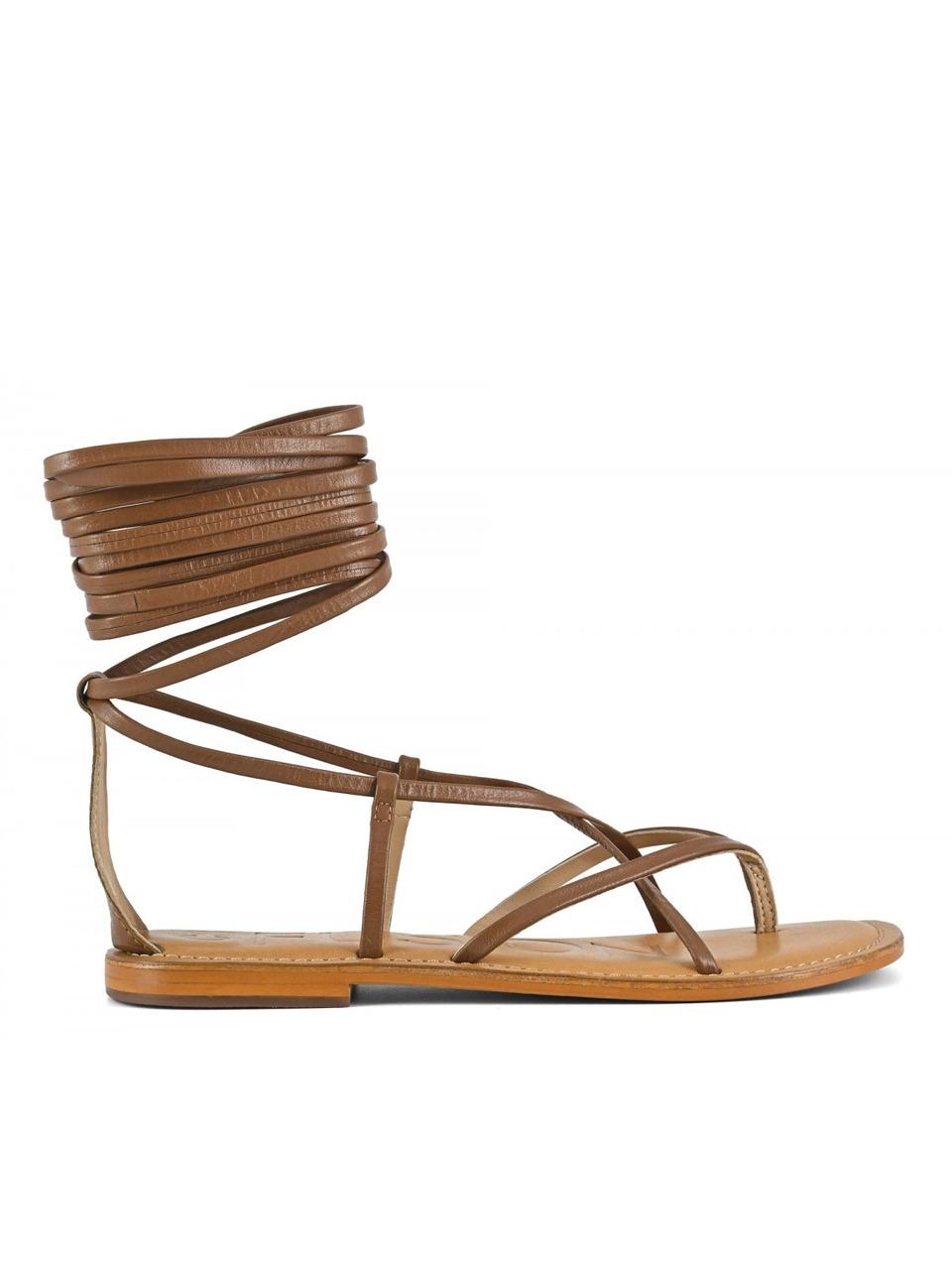 sandalo flat infradito alla schiava R2250002 TAN CB FUSION