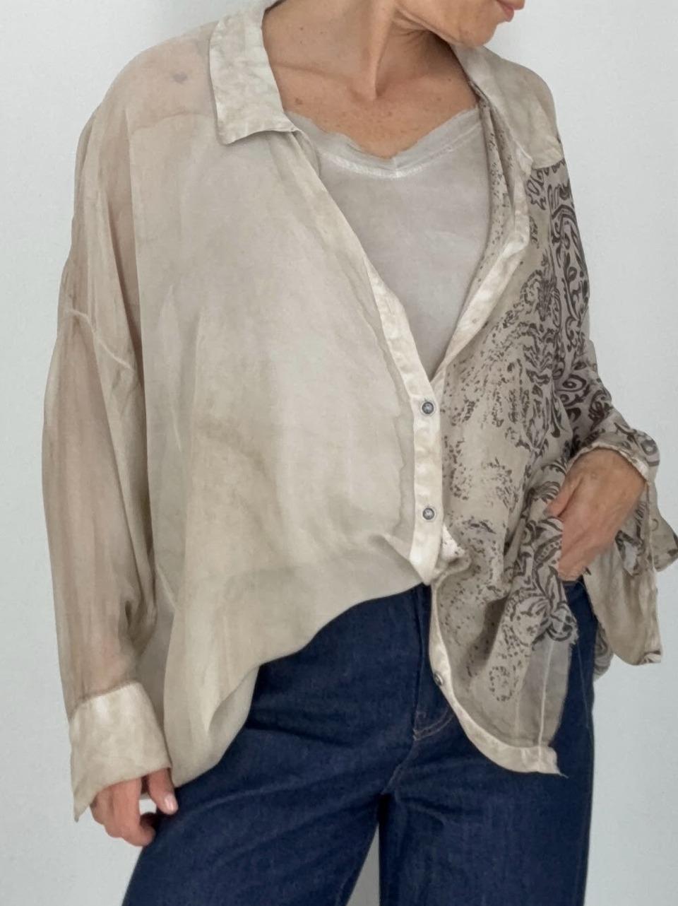camicia roxy S296 STARFISH SANCTA MUERTE