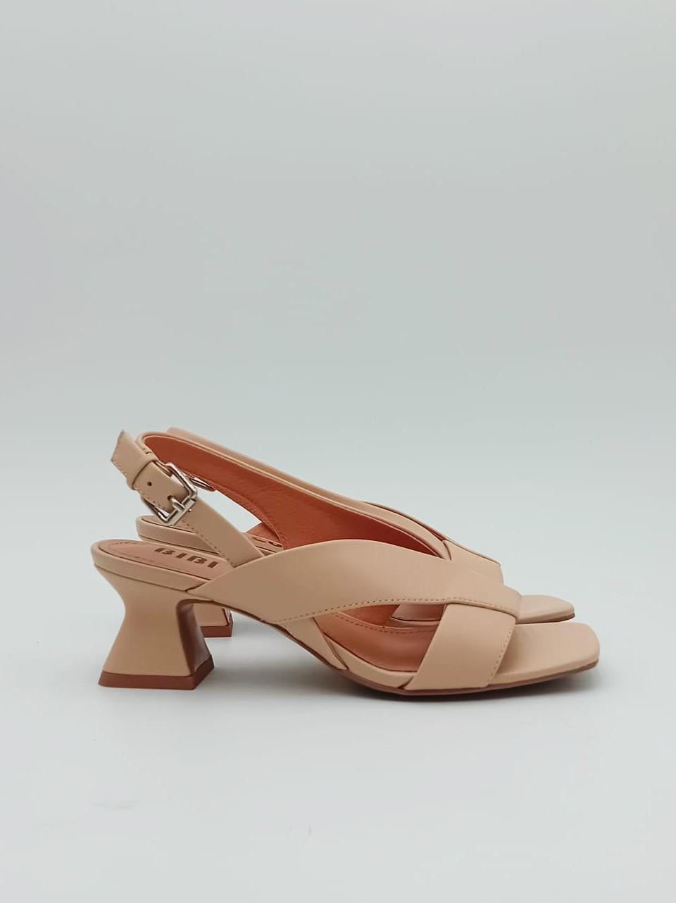 sandalo tacco h 50mm 520 BEIGE BIBI LOU