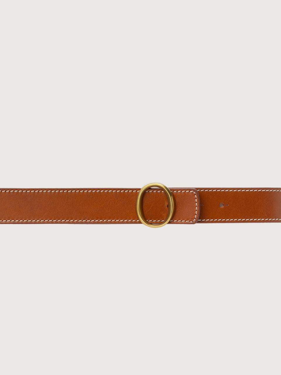 cintura impunturata h 30mm D10421 CUOIO ORCIANI